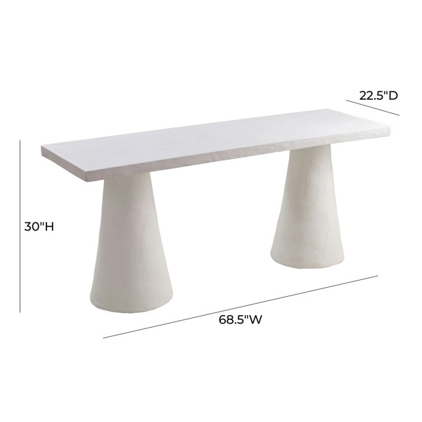 Furniture Edit Dayana Plaster Desk Console