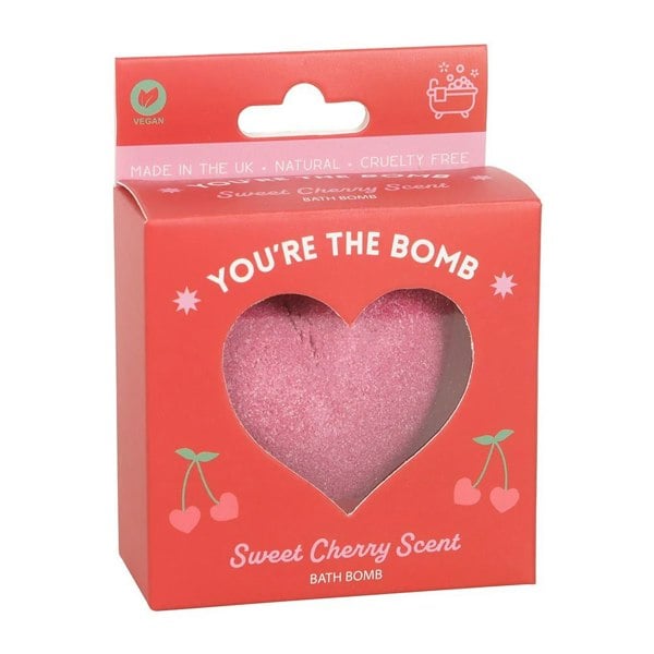 You're The Bomb Cherry Heart Bath Bomb