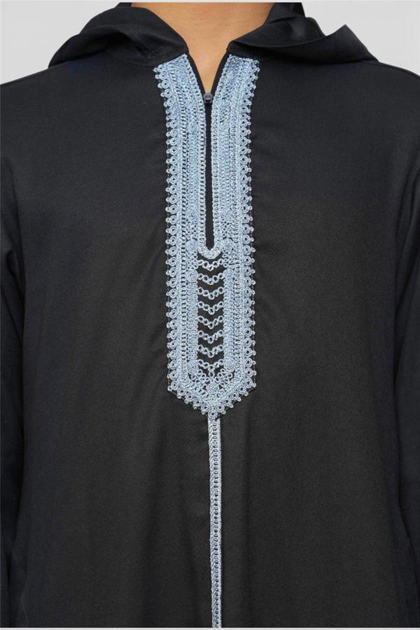Infinity Leather Kids Boys Eid Hooded Moroccan Thobe Robe Djellaba Ramadan Jubba- K-HM3