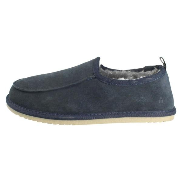 Hush Puppies Mens Hush Puppies Suede Leather Faux Fur Cosy Loungewear Slippers Charles