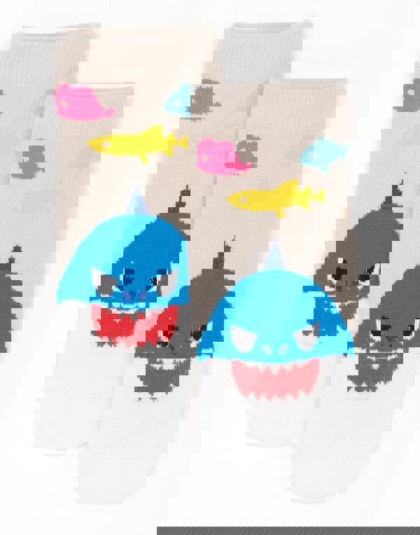 Baby Shark Unisex Kids Multicoloured Multi-Character Calf Socks Set of 5