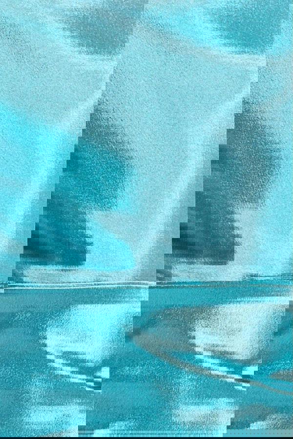 Satin Cowl Neck With Strappy Back Maxi - Aqua DR2113QZ