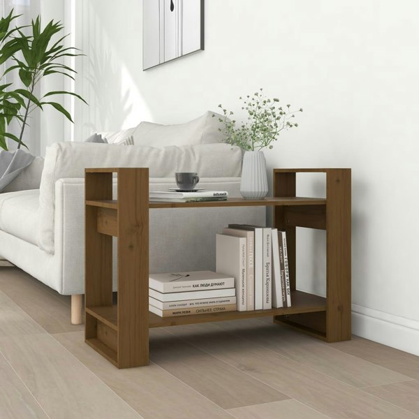 Berkfield Book Cabinet/Room Divider Honey Brown 80x35x56.5 cm Solid Wood