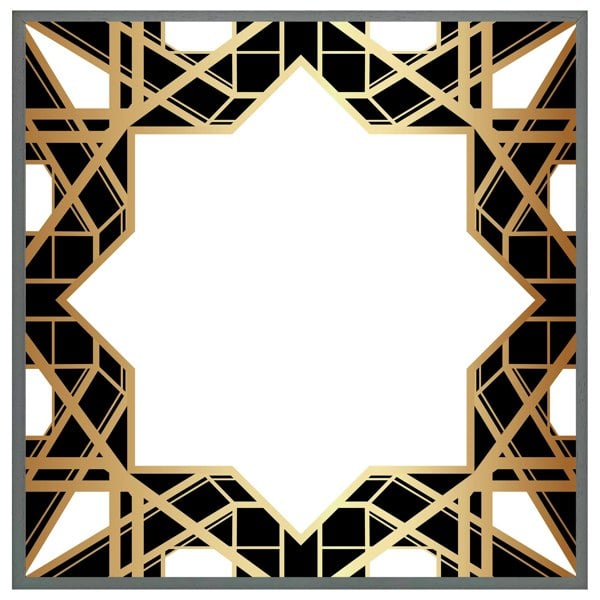 Benjamin Tate Design Art deco star border (Picutre Frame)