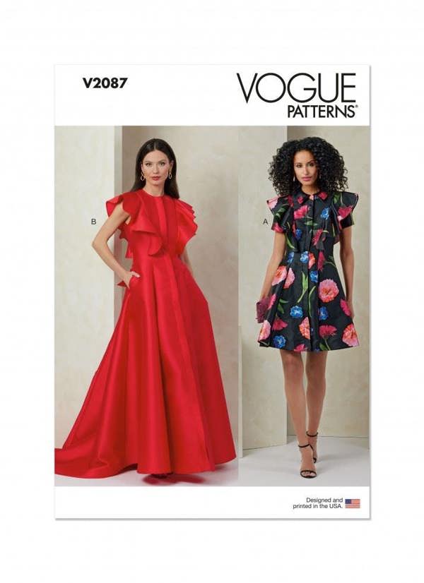 Vogue Sewing Pattern 2087, Dresses for Women, H5 (6-8-10-12-14) - Intermediate