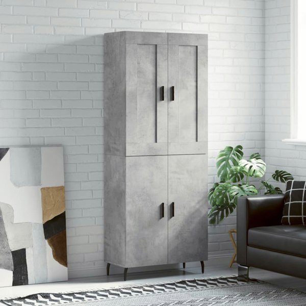 Berkfield Highboard Concrete Grey 69.5x34x180 cm Engineered Wood