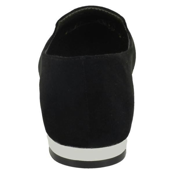 Spot On Ladies Spot On Looped Vamp Stitched Ballerinas
