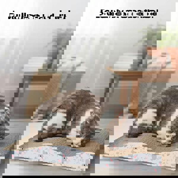 Skylos 4PCS Cat Scratching Board Cardboard Cat Scratcher Scratching Pad Lounge