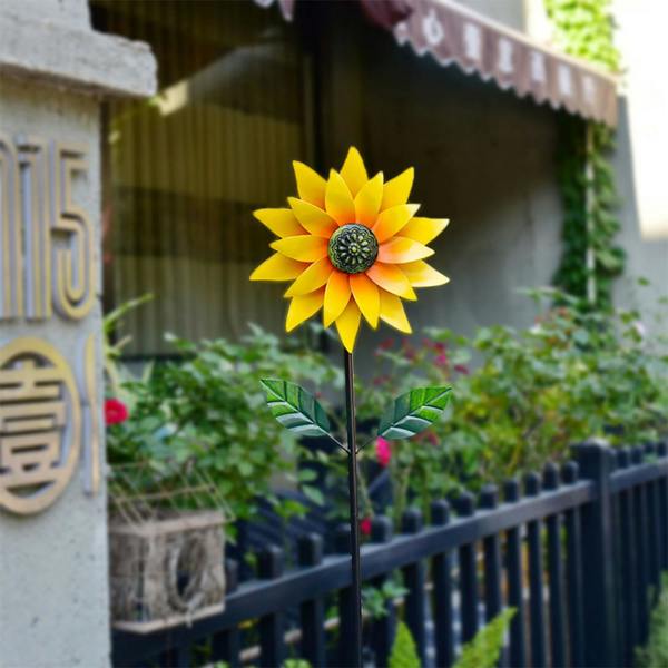 Leaper Simulated Sunflower Rotating Windmill Ornament