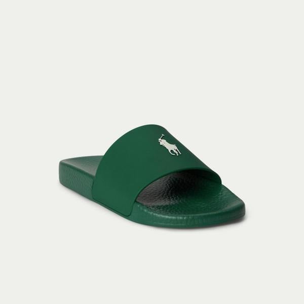 Polo Ralph Lauren Polo Ralph Lauren POLO SLIDE Mens Sliders Forest/Deckwash White