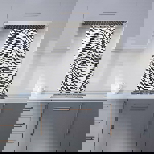 Warren Reed - Designer Zebra Texture Pattern Kitchen Splashback