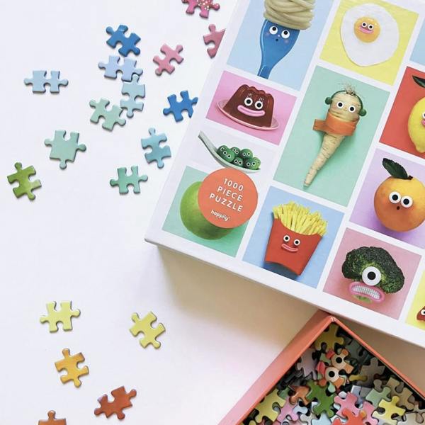 Happily Puzzles Food & Drink Bundle - 3 x 1,000 Piece Jigsaw Puzzles