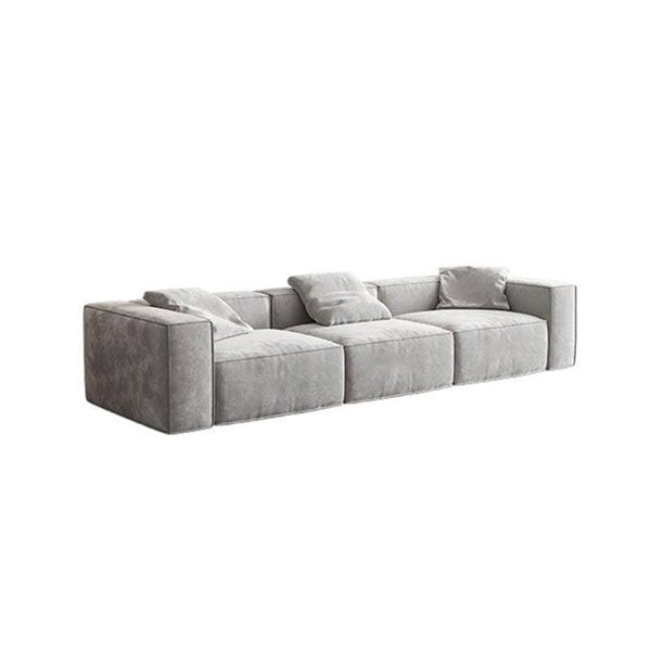 Yetta Three Seater, Four Seater Sofa, Corner Sofa, Grey Velvet-Weilai Concept-Three Seater 305cm-Light Grey-Weilai Concept