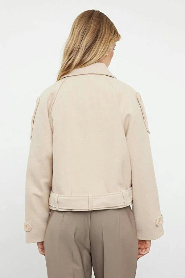 WOVCOR Soft Textured Seasonal Short Cashmere Jacket Coat