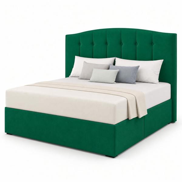 Great British Beds Nathalia Divan Bed - Green Plush