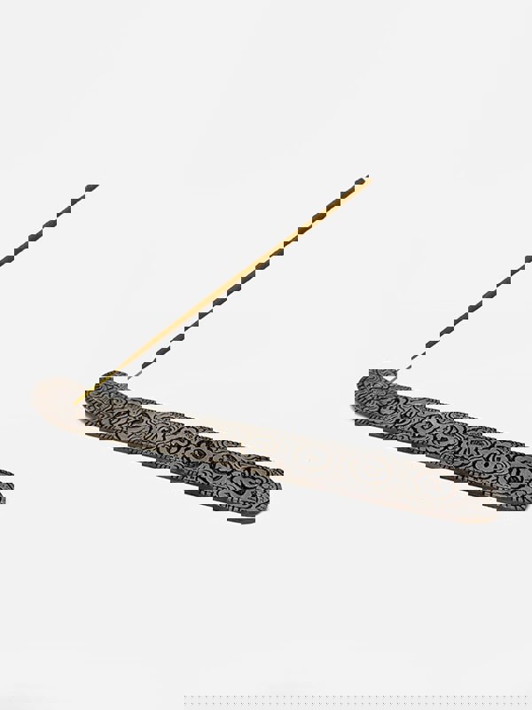 Namaste Metal Embossed Incense Holder - Symbols