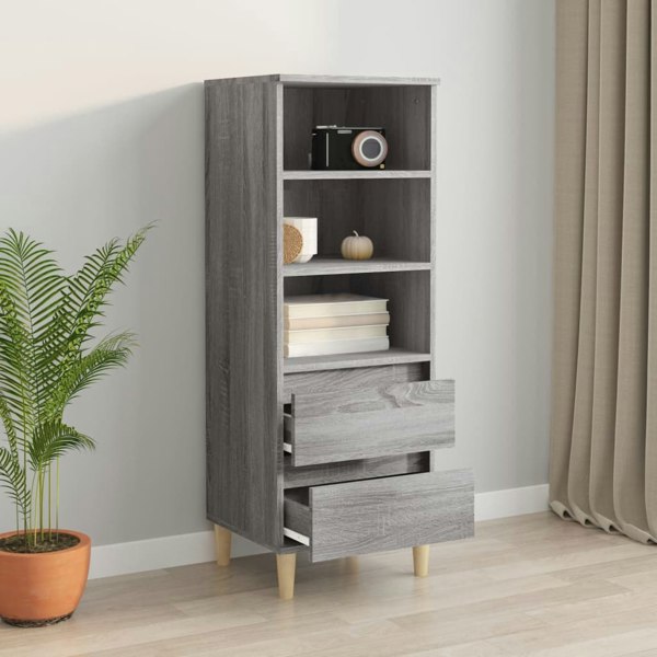 Berkfield Highboard Grey Sonoma 40x36x110 cm Engineered Wood