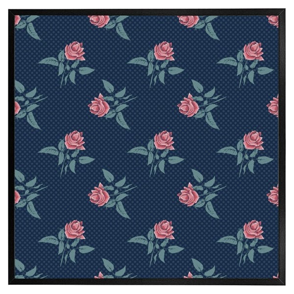 Benjamin Tate Design Roses & spots print (picture Frame)