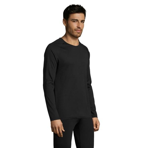 SOLS Mens Sporty Long Sleeve Performance T-Shirt - Black
