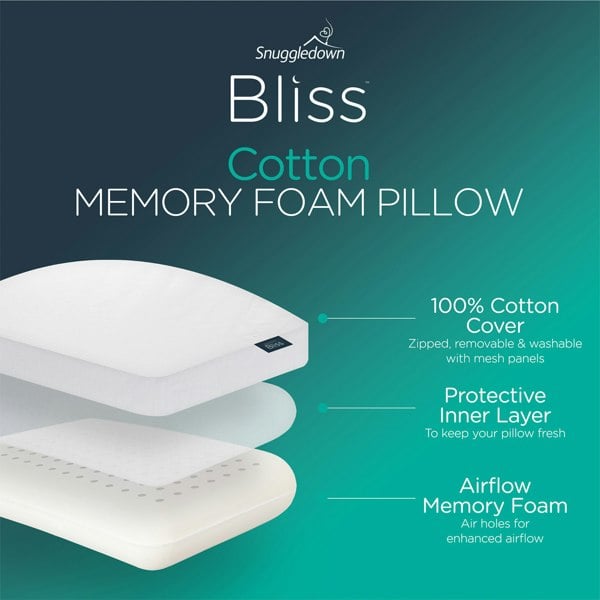 Snuggledown Bliss Extra Deep Cotton Touch Firm Support Pillow