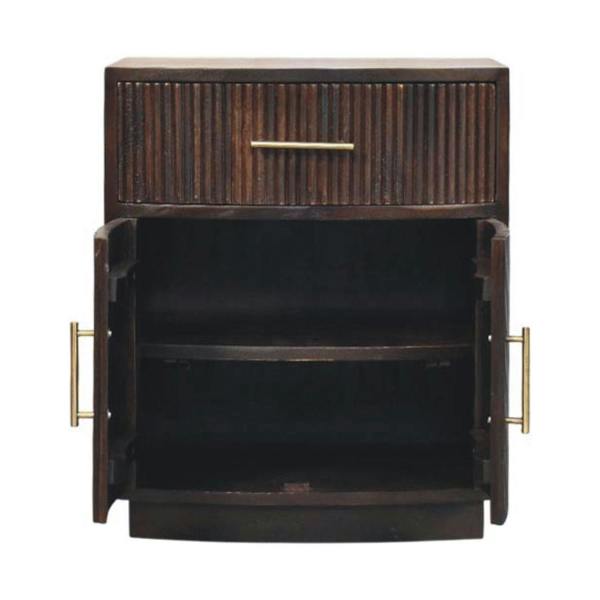 Artisan Furniture Solid Mango Wood Milan Bedside, Dark brown