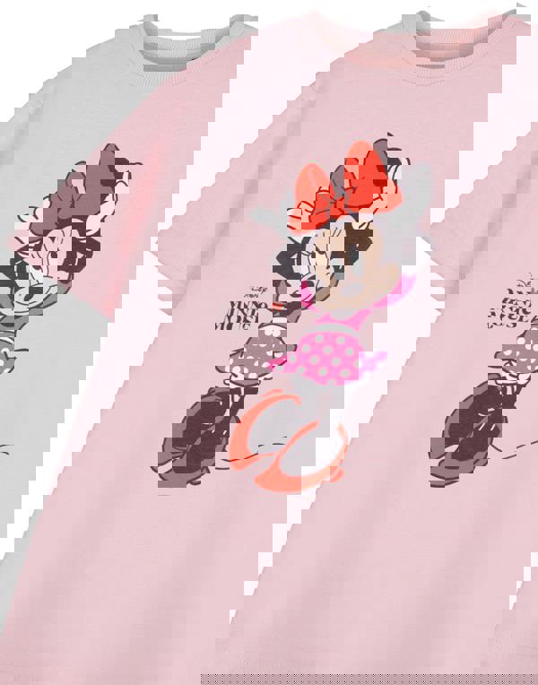 Disney Girls Pink Minnie Mouse Pose Short Sleeved T-Shirt