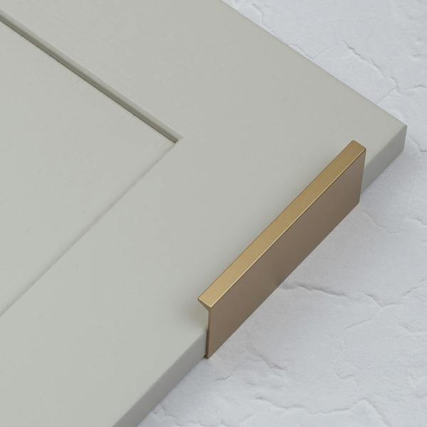Handle & Home Satin Brass Squared Edge Mount Lip Pull Handles