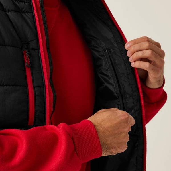 Regatta Mens Navigate Thermal Body Warmer - Black Classic Red