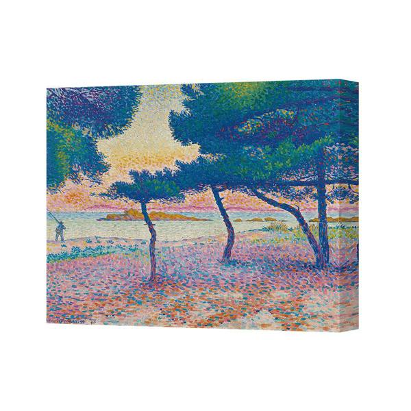 Benjamin Tate Design Vibrant Beach Seascape Canvas Wall Art Impressionist Landscape