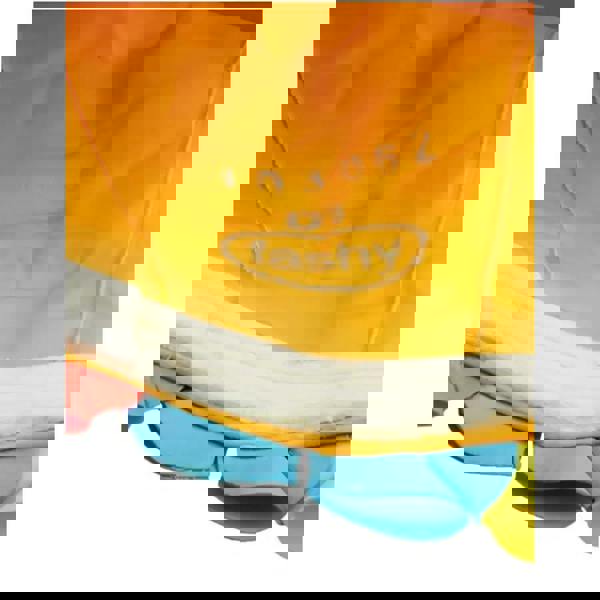 Yellow flower rubber swim cap with Intex inflatable float