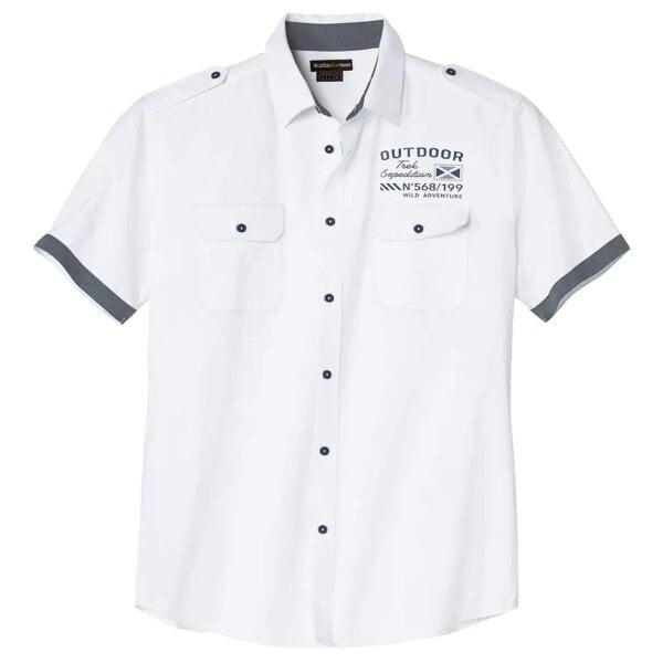 Atlas For Men Mens Pilot Style Shirt - White