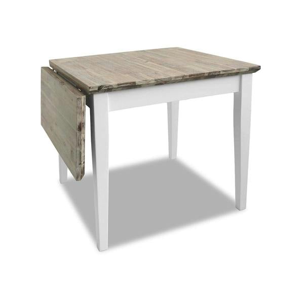 Statement Furniture Florence Square Extendable Kitchen Dining Table, Drop Down Leaf Small Table