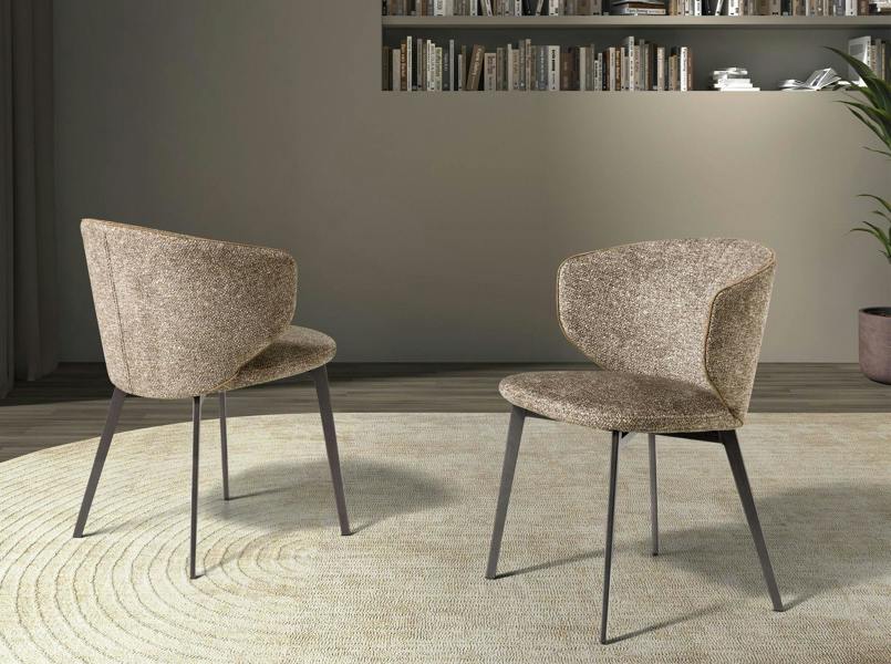 Angel Cerdá Brown marbled fabric chair 4240
