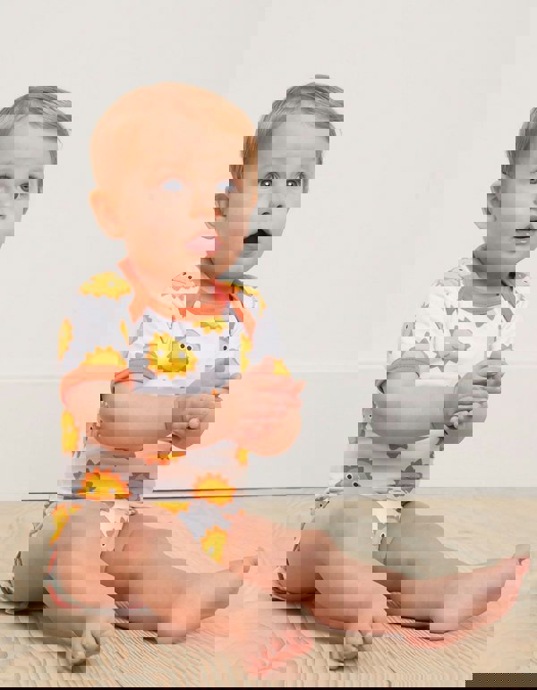 Organic Sun Cloud Print Baby Gift Set - Toby Tiger UK Retail