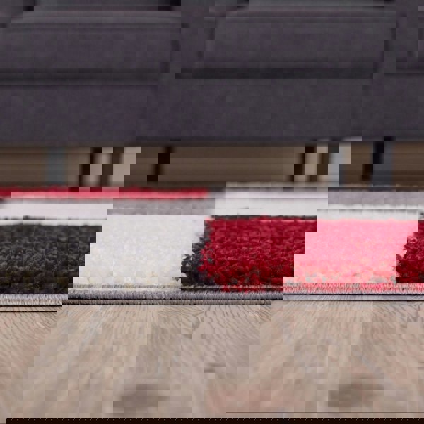 Myshaggy Geometric Red Rug