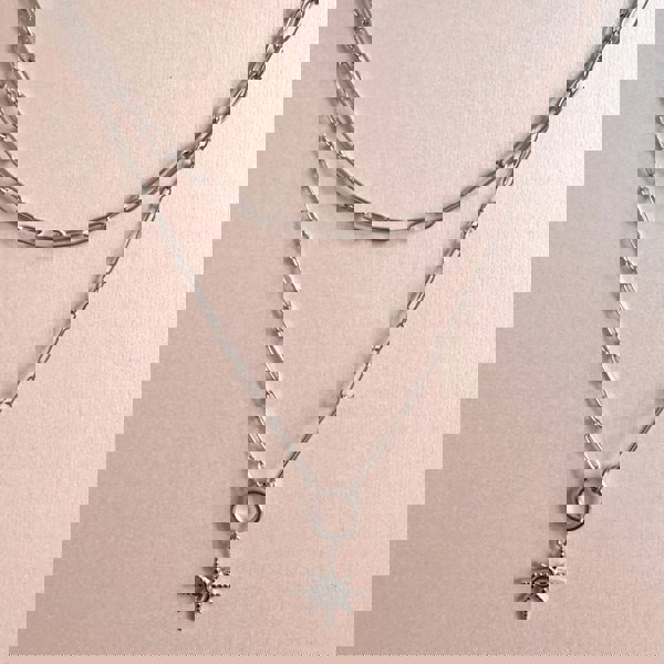 Luxe Tones Sahara Luxe Double Layer Starburst Pendant Necklace