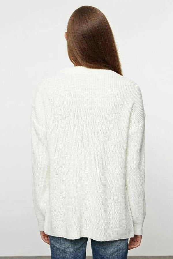 WOVCOR Ribbed Soft Textured Knit Sweater
