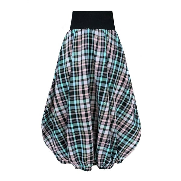 Frock Tales Ram Parachute Skirt In Pastel Check