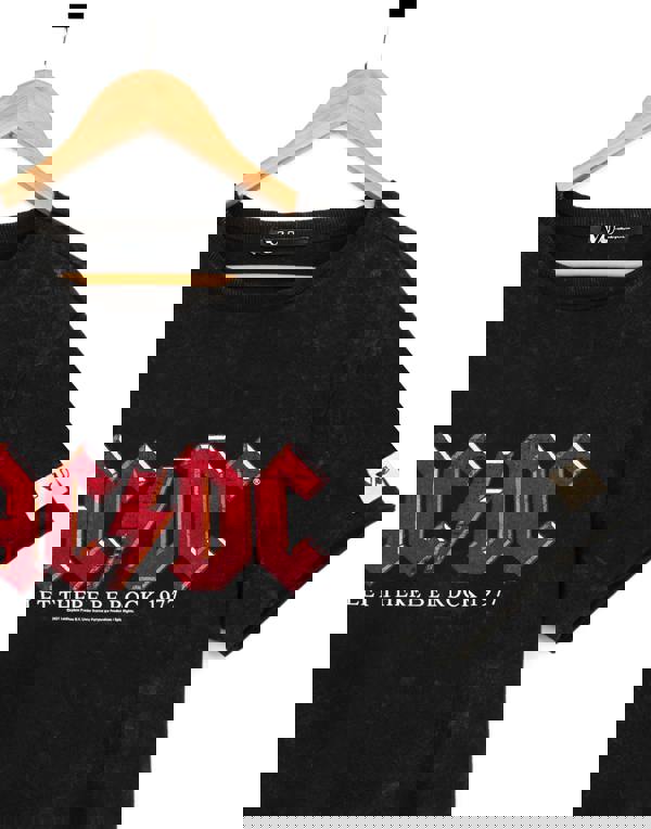 AC/DC Mens Black Band Logo Short Sleeved T-Shirt