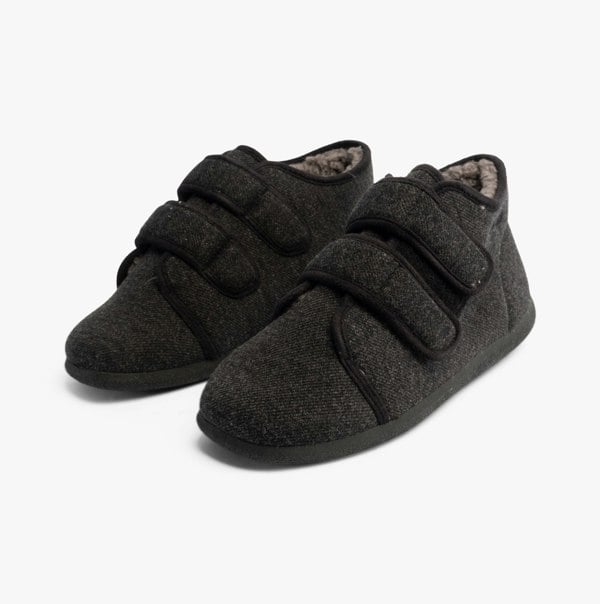 Padders BRIAN Mens Slippers Charcoal
