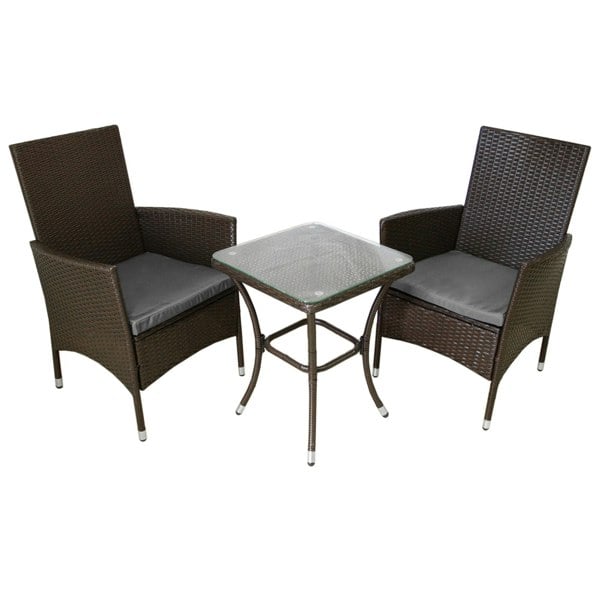 Jardi Rattan Bistro Set Brown