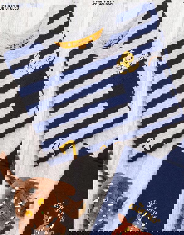 Gruffalo & Friends Boys Blue Gruffalo, Mouse Long Sleeve Long Leg Pyjama Set [dis]