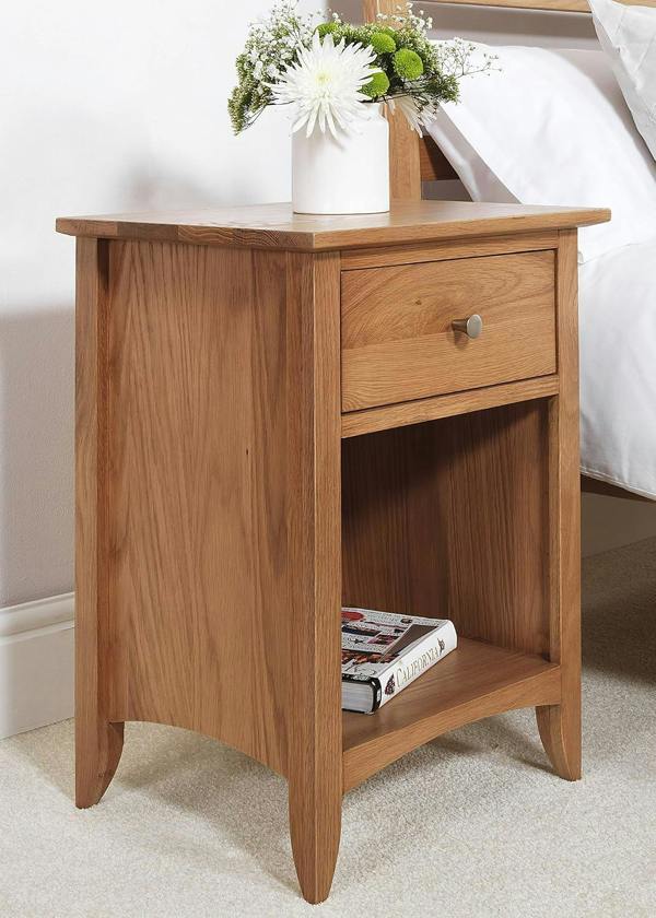 Statement Furniture Edward Hopper Bedside Table Modern 1 Drawer Nightstand Assembled