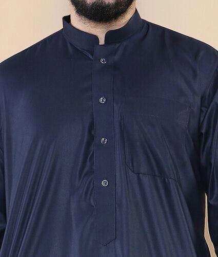 Infinity Leather Mens Thobe Jubba Saudi Islamic Arabic Eid Cotton Kaftan Jubbah Umrah Robe