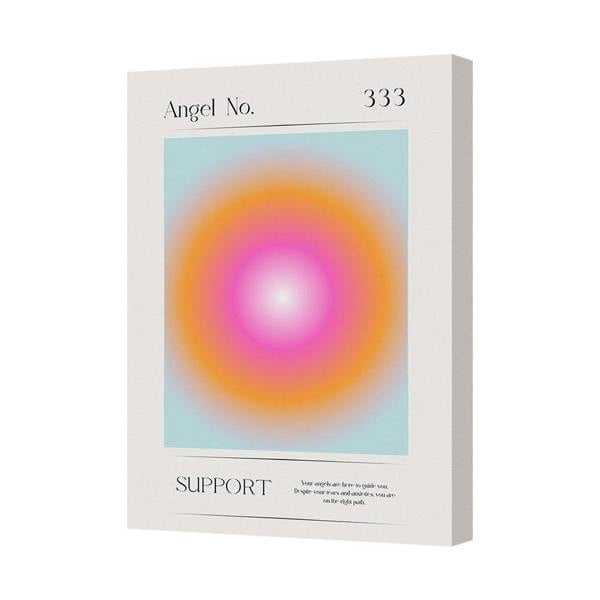 Benjamin Tate Design Angel No 333 Canvas Wall Art Abstract Colorful Halo