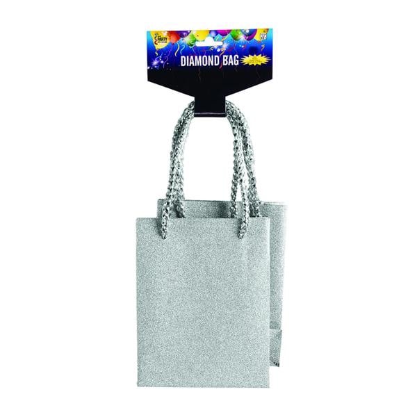 Bristol Novelty Diamond Small Gift Bag - Silver