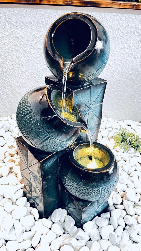 Tranquillity Water Features Teal Tranquil Pour Traditional Water Feature