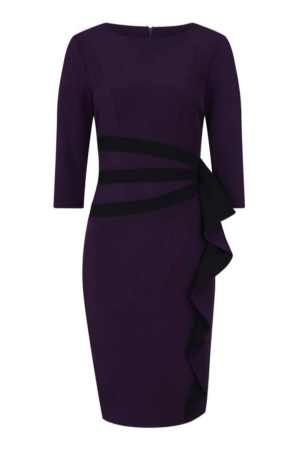 HotSquash Contrast Side Frill Dress