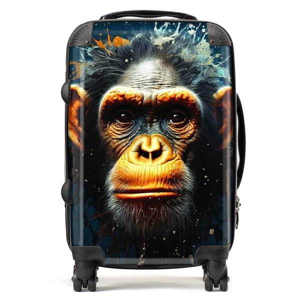 Warren Reed Splashart Realistic Monkey Face Suitcase