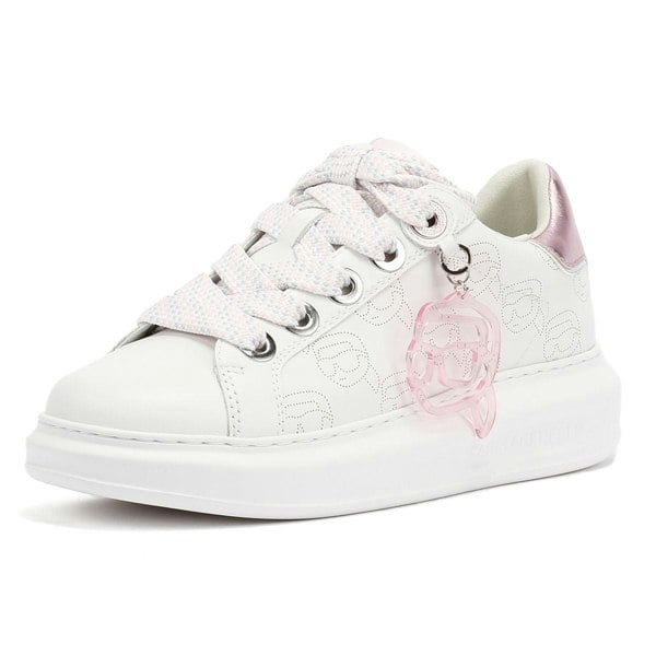 Karl Lagerfeld Kapri NFT Plexi Pendant Leather Women's White/Lilac Trainers